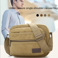 mens womens cashier bag single shoulder bag cloth bag classic canvas bag multiple zipper compartments wear resistant tool kit