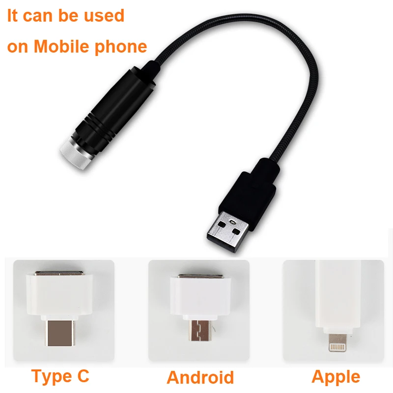 Мини проектор для дискотеки автомобильный светильник со звездой на крыше USB