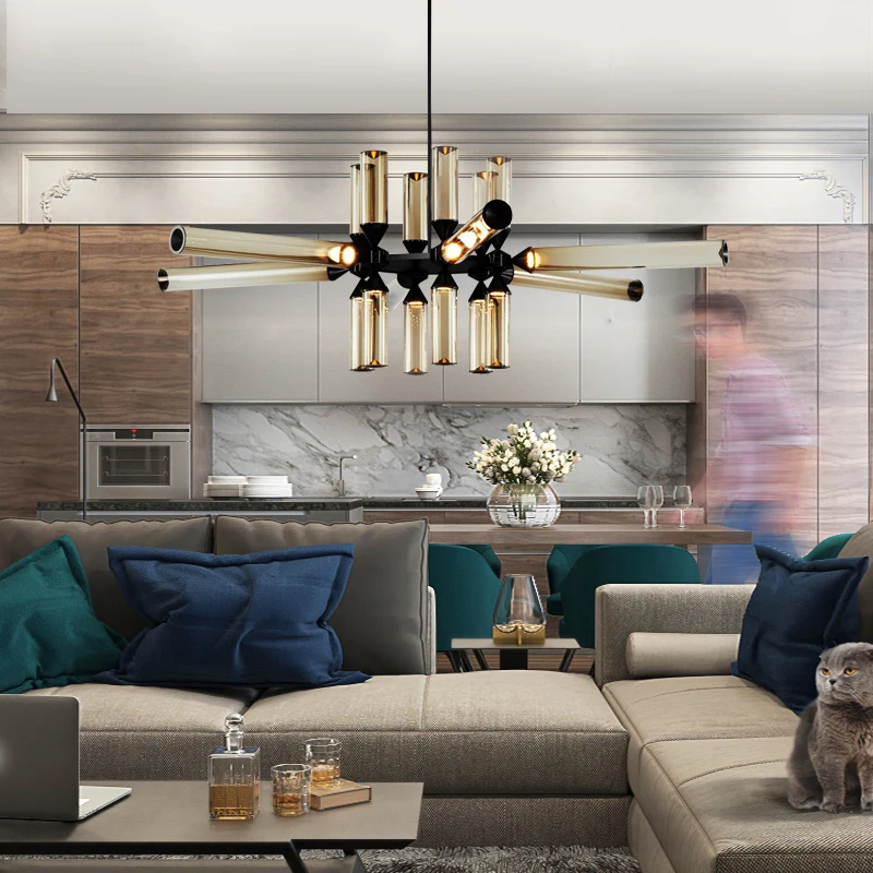 

Postmodern Simple Personality Restaurant Cafe Lighting Living Room Living Room LED Crown Chandelier