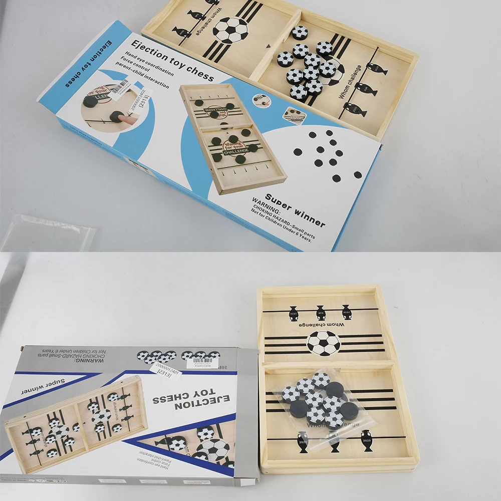 Быстрый слинг шайба смешная настольная игра деревянная Футбол стол Хоккей
