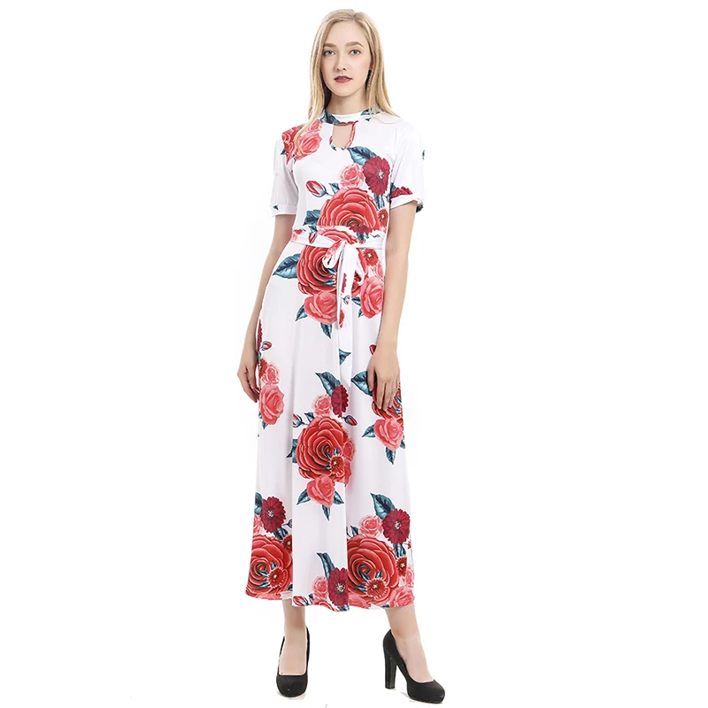Женское платье с цифровой печатью модное большого размера плюс в европейском