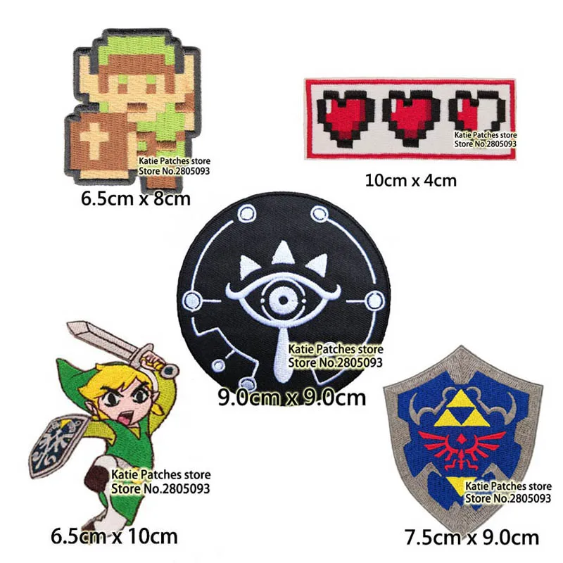 Легенда о Зельде чемпион ссылка Hylia щит вышитые железа на патч игра персонажа