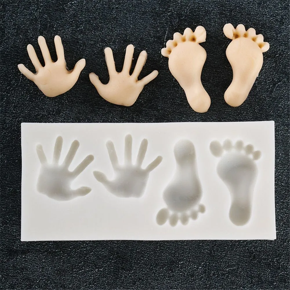 3D детские руки при длине стопы в силиконовые формы DIY Fondant (сахарная) шоколадная