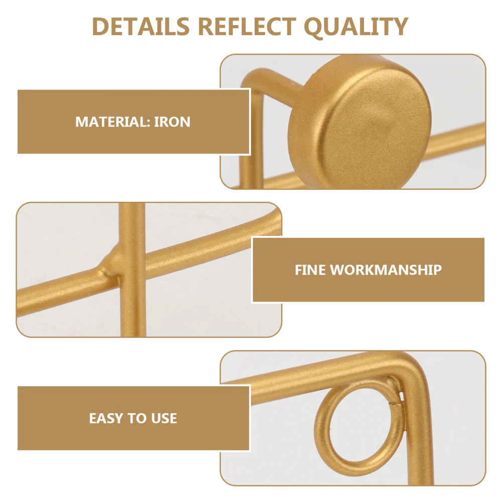 

1Pc Premium Iron Towel Hook Wall Mounted Bath Towel Hook Hanger with 8 Hooks