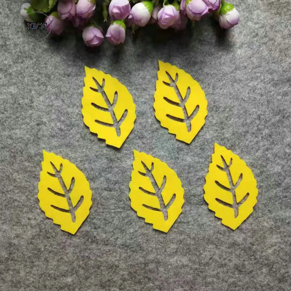 XICC лист Войлок нетканый зеленые листья дерева нашивка для детского сада школы