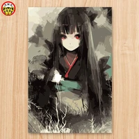 painting by numbers art paint by number hell girl yan magic love anime girl decorative paintings coloring digital painting manua