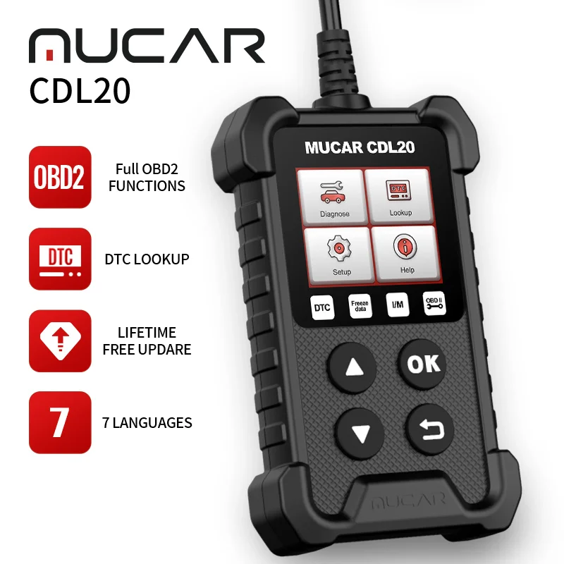 Диагностический сканер MUCAR CDL20 OBD2 автомобильный диагностический инструмент pk elm327