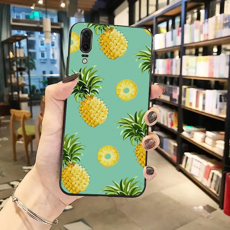 

Summer green leaves fruit lemon grapes coque funda cover Phone Case For Huawei honor Mate P 10 20 30 40 Pro 10i 9 10 20 8 x Lite