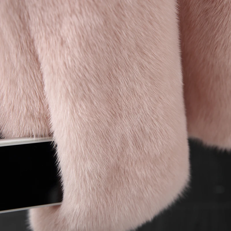 Шуба из натурального меха норки шуба цельного короткая женская одежда 2019 верхняя