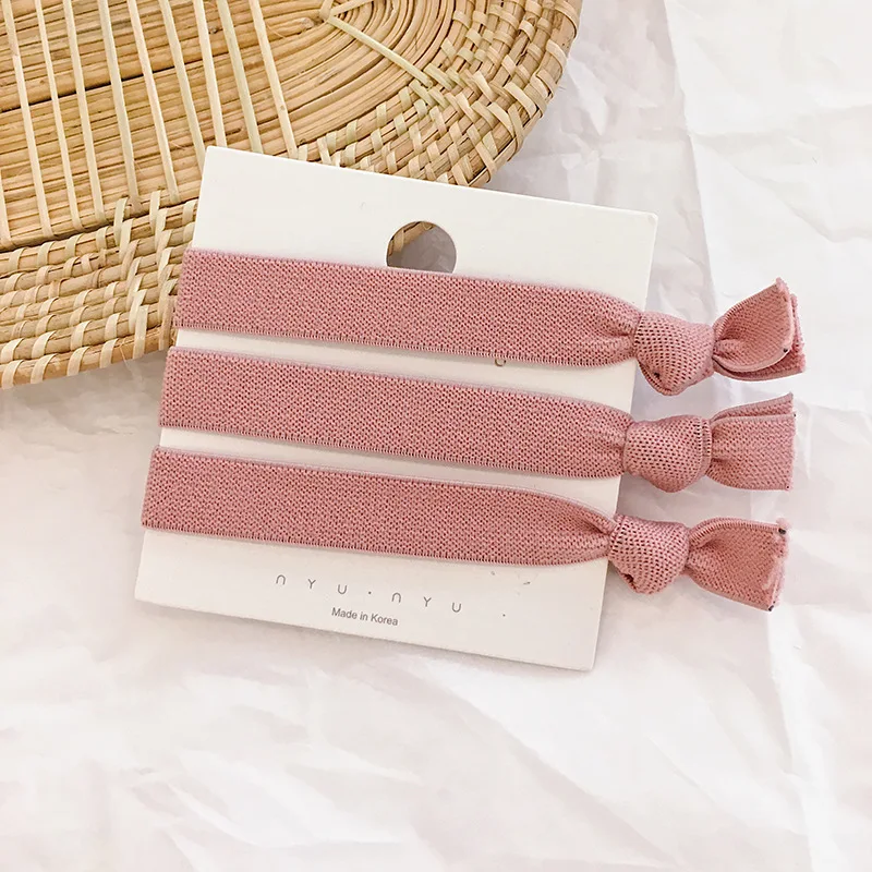 Pink Корейский стиль, женские резинки для волос, для девушек, базовая Женская резинка для волос, конский хвост, зажим для волос аксессуары - Цвет: Pink
