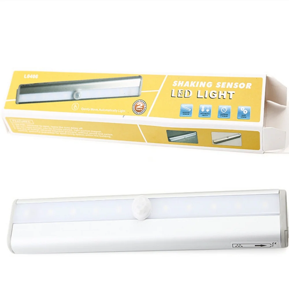 Светодиодный ночсветильник с питанием от батарейки и датчиком движения