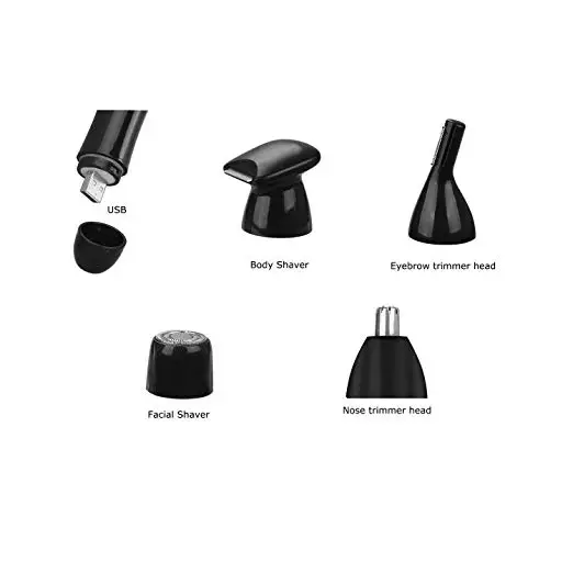 Women 4 in 1 Hair Trimming Kit Set Portable Waterproof Lady Shavers Multi-Purpose Electric Hair Trimmer USB Rechargeable