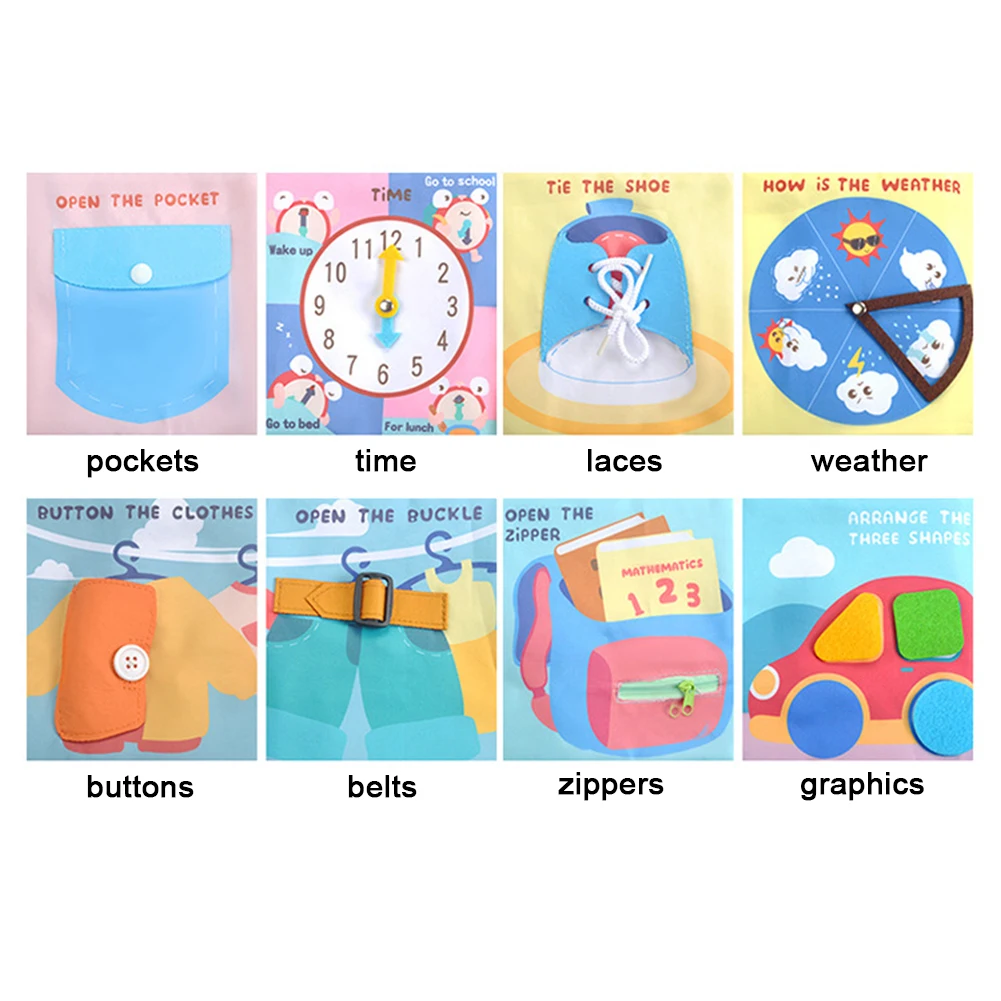

3D Kid Cloth Book Infant Kids Early Development Cloth Book Early Educational Baby Toys Learning Development Reading Book Toys