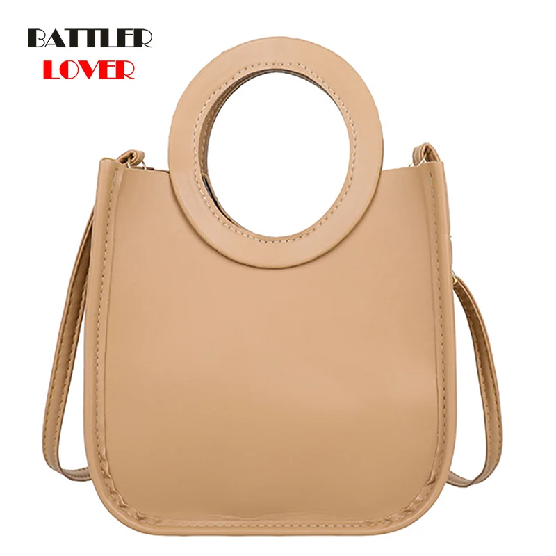 

Autumn Bucket Handbags for Women 2021 Large Capacity Hasp Shoulder Totes Female Summer Leather Vintage Solid Color Purses Bag