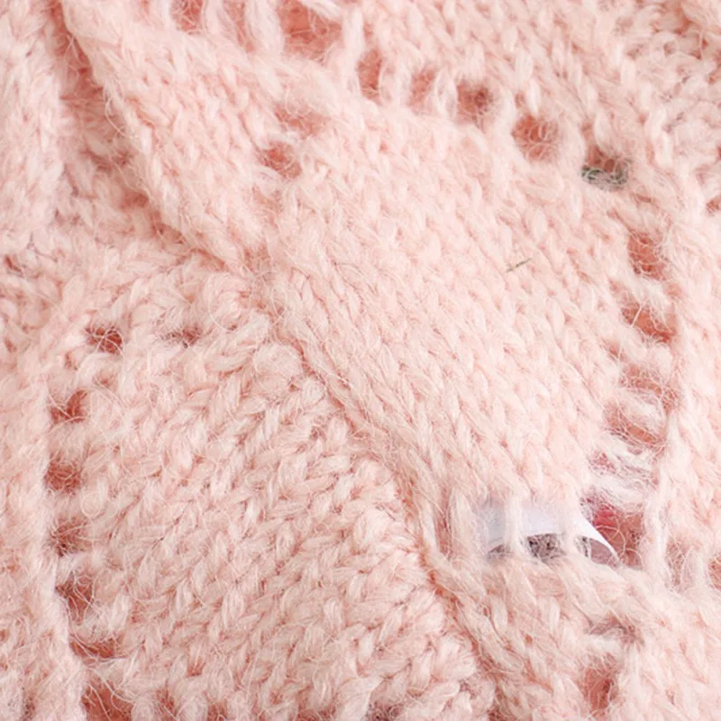 

Artsnie Vintage Embroidery Pink Crop Cardigans Women Spring 2021 V Neck Long Sleeve Pull Femme Knitted Cropped Cardigan Sweater