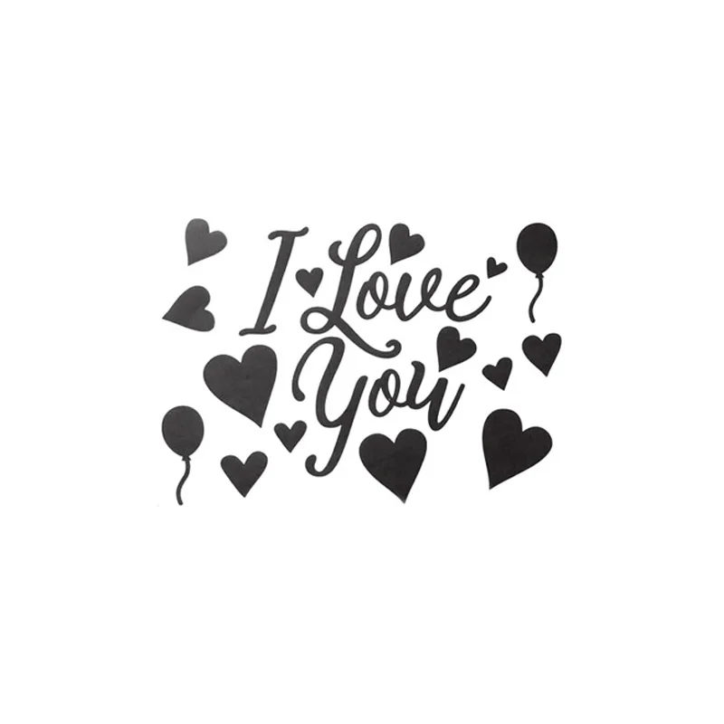 1Pcs Gold Red Candy Color I love You Bobo Clear Helium Balloon Stickers For Wedding Valentine's Day Birthday Party Decoration | Дом и сад