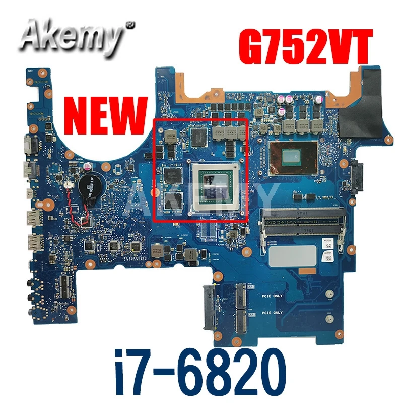 

SAMXINNO For ROG G752VT G752V G752VL G752VY Laotop Mainboard G752VT Motherboard with i7-6820HQ GTX970M/V6G