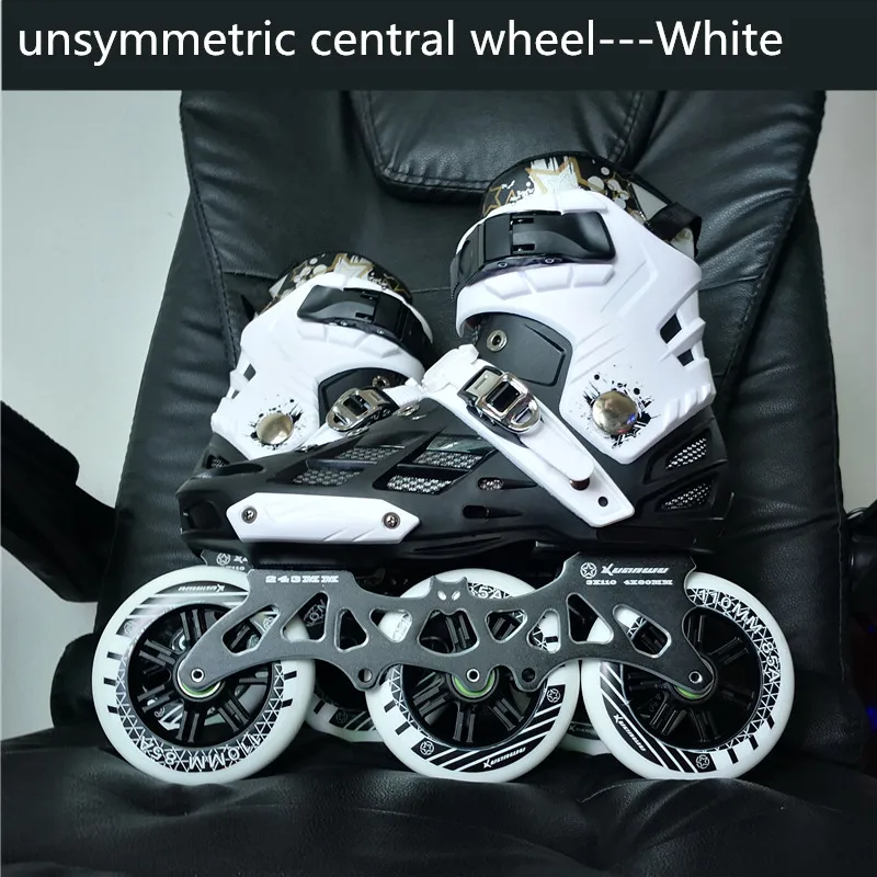 Профессиональные роликовые коньки с колесами в ряд 4*80 или 3*110 мм сменные