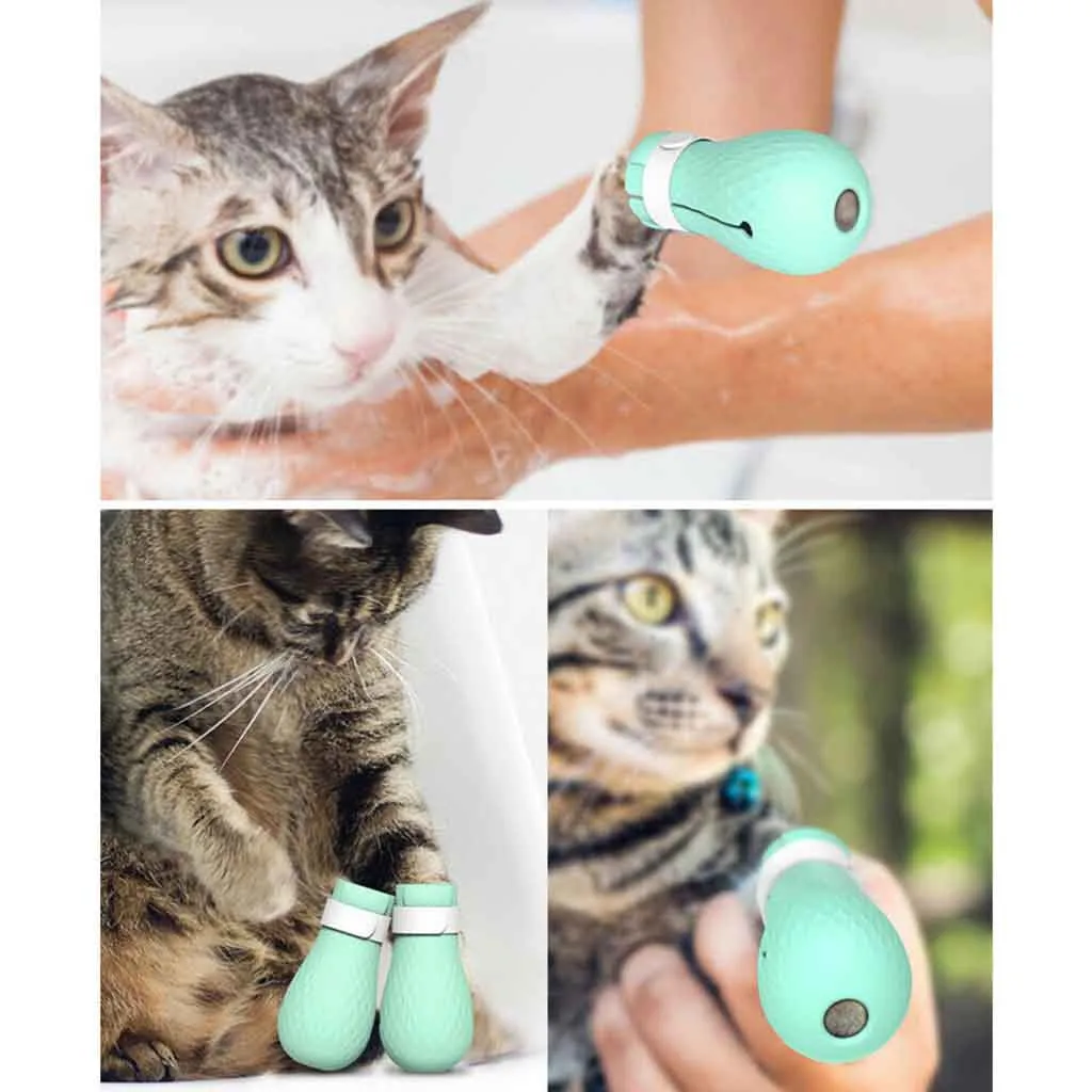 Anti-biting Bath Washing Cat Claw Cover Cut Nails Foot Pet Paw Protector for Anti-Scratch Shoes Boots | Дом и сад