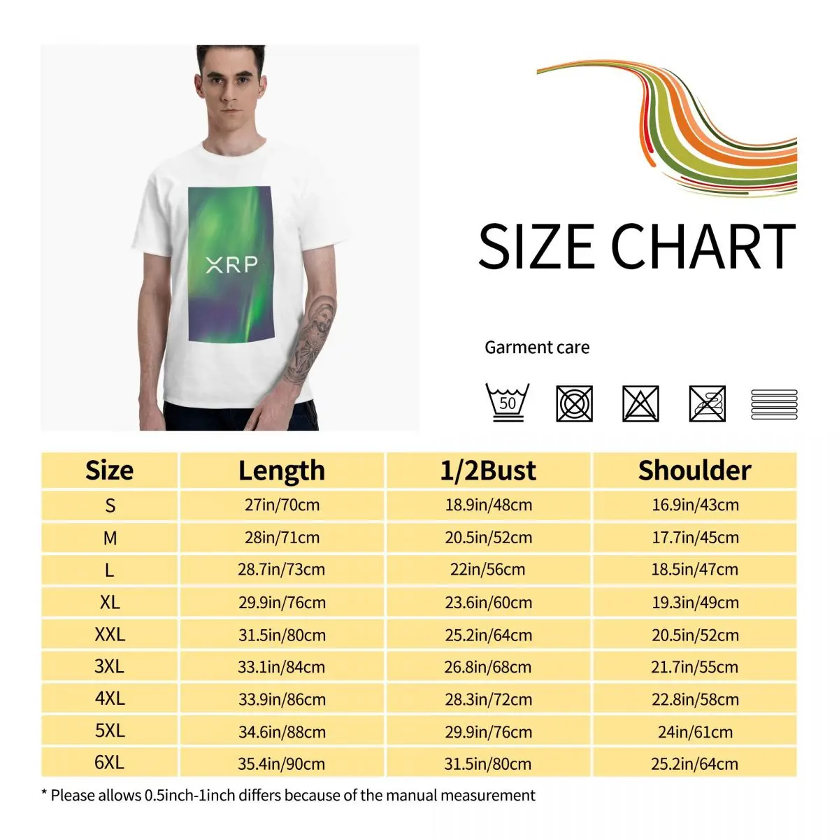 

XRP, Ripple Light Art Tshirt Graphic Tee Men's Basic Short Sleeve T-Shirt Funny Tops