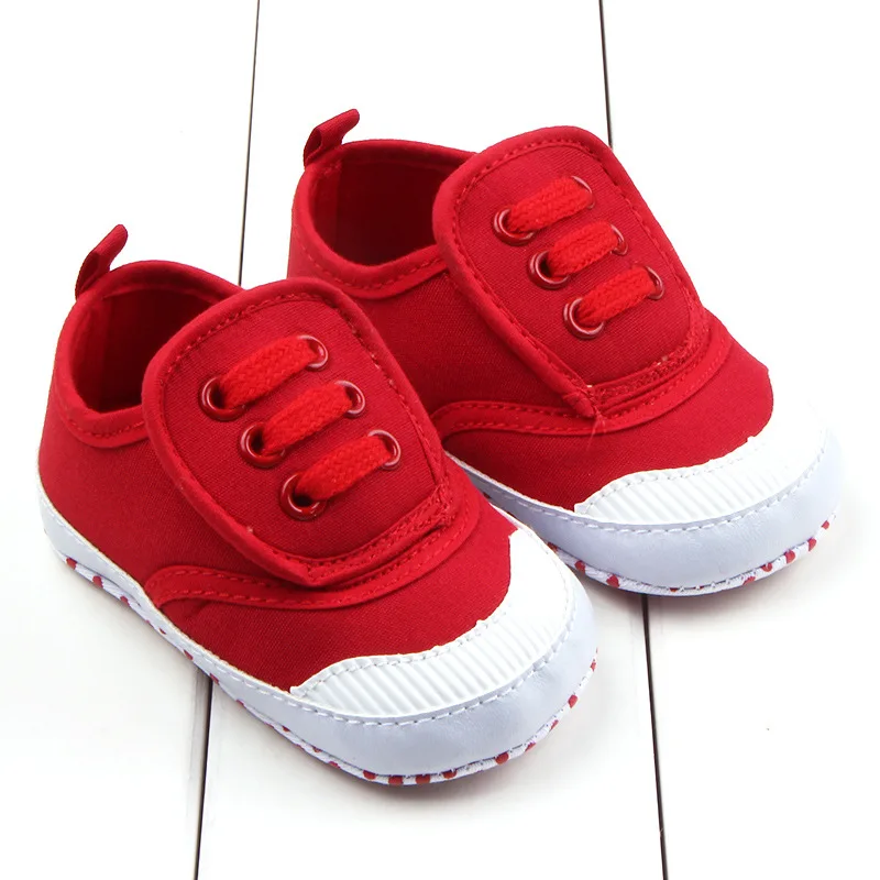 

New Baby Boys Girls Moccasins Shoes Newborn Velcro Canvas Soft Sole First Walkers Toddler Shoes Infant Anti-slip Prewalkers