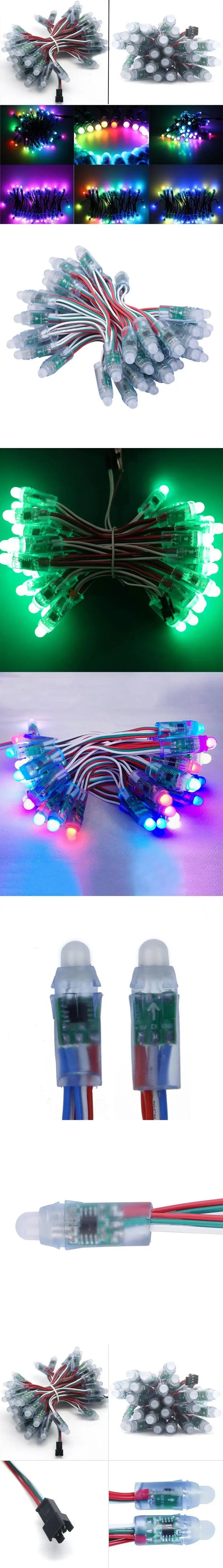 Новинка, 50 шт./лот, 12 мм, WS2811, 2811, RGB, светодиодный модуль, водонепроницаемая, DC12, для улицы, свадьбы, рождественской вечеринки, лампа, Рождественский Декор