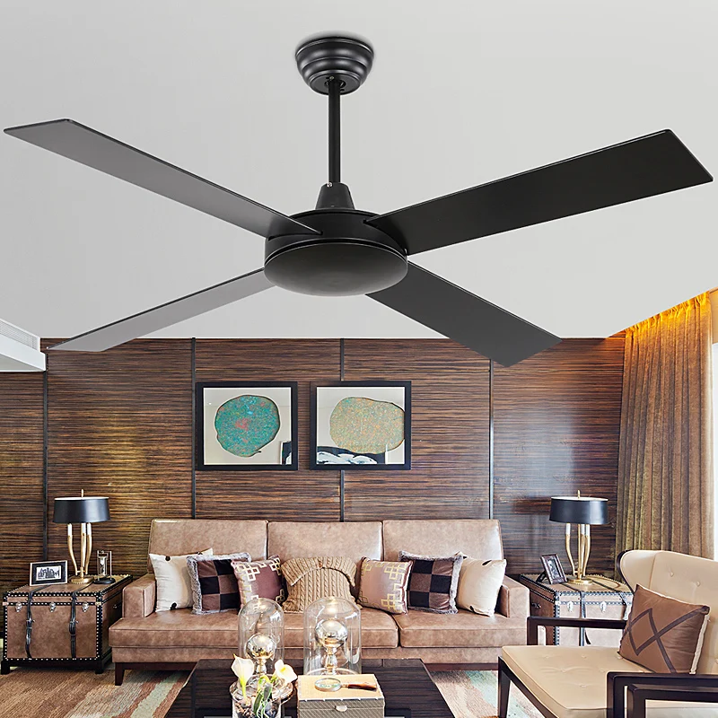 

Industrial Ceiling Fan Light 48 inch Retro Wooden Ceiling Fan Without Light Remote Control Fan Lamp Ventilador de tech