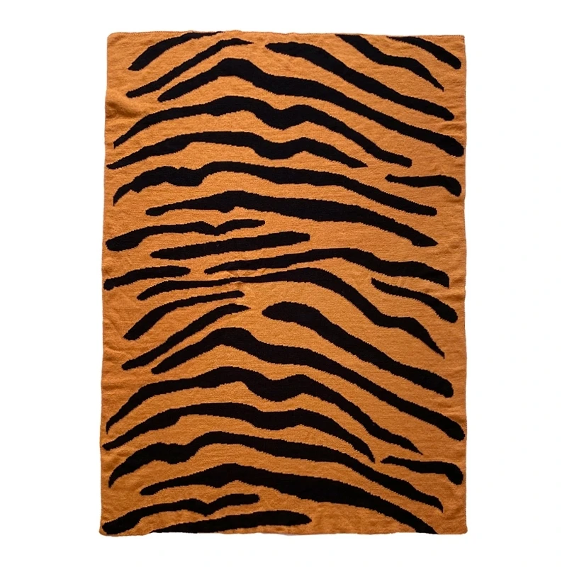 Mantas delicadas de punto con estampado de Tigre, mantas c&aacute;lidas de invierno para sof&aacute;, S&uacute;per suaves y c&oacute;modas, manta ligera de lujo-5