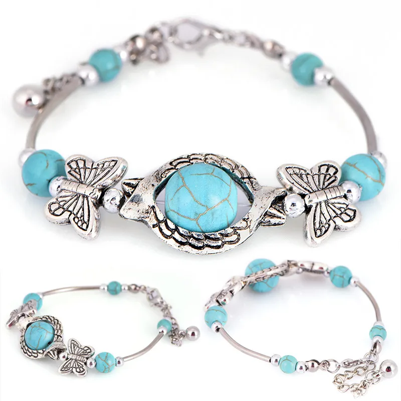 Newest Unique Mixed Natural Stones turquoises Charm Wrap Bracelets Handmade Boho Bracelet | Украшения и аксессуары