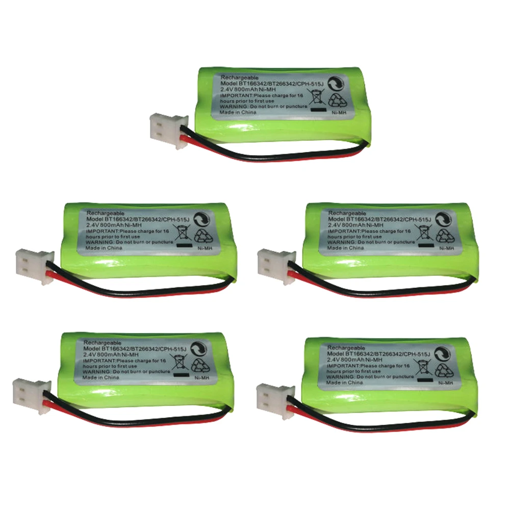 

5 шт. аккумуляторная батарея для домашнего телефона VTech BT166342 BT266342 BT183342 BT283342 TL90070