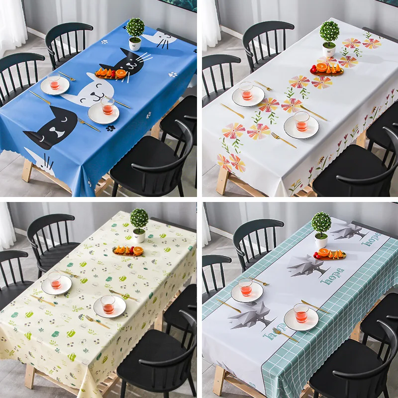 

Tablecloth fabric waterproof, anti-scalding and anti-oil wash-free net red table linen tea table matchristmas table cloth