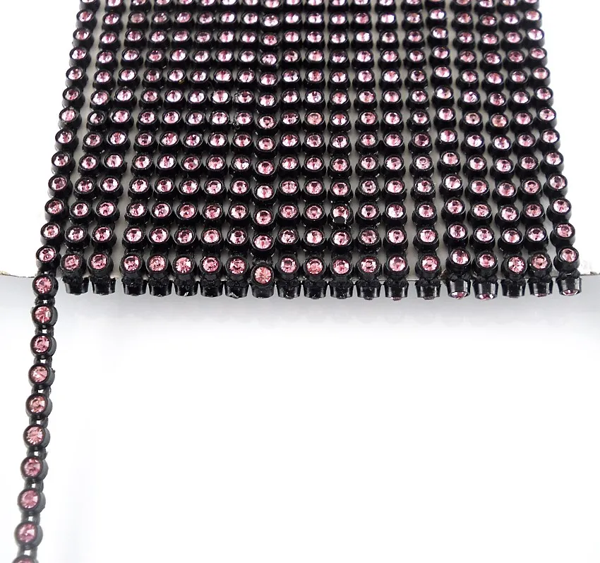 SS6 класс красочные хрустальные стекла 2 мм стразы черные пластиковые чашки одежды