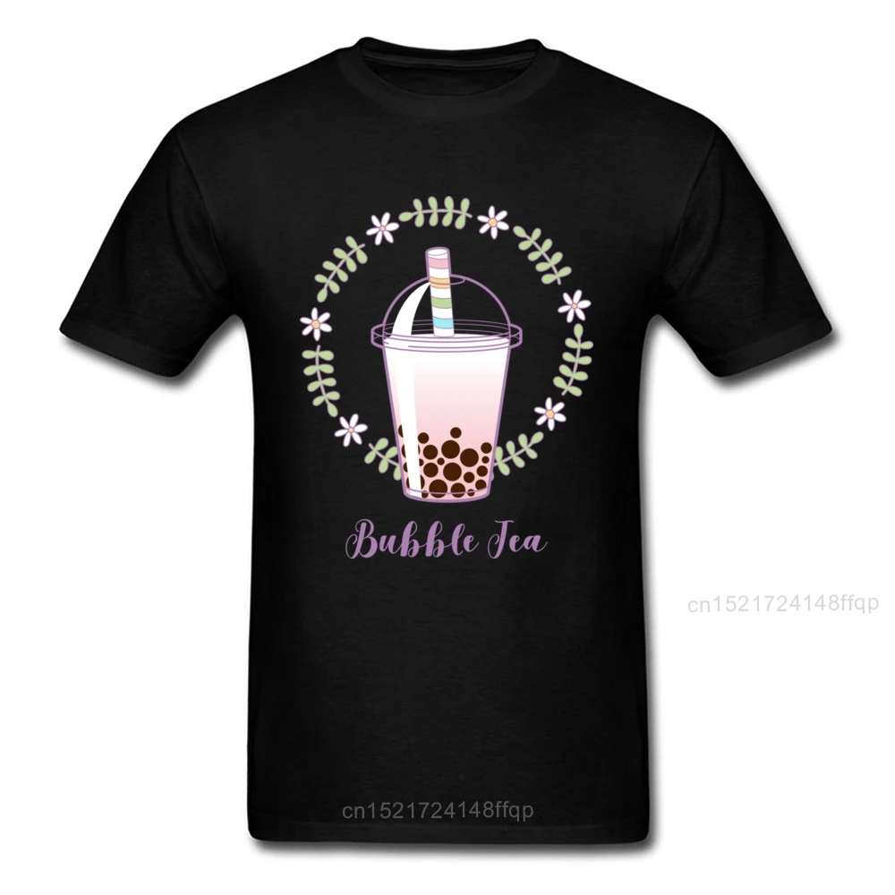 Bubble Tea 2018 Летняя мужская Повседневная футболка черная забавные принты с