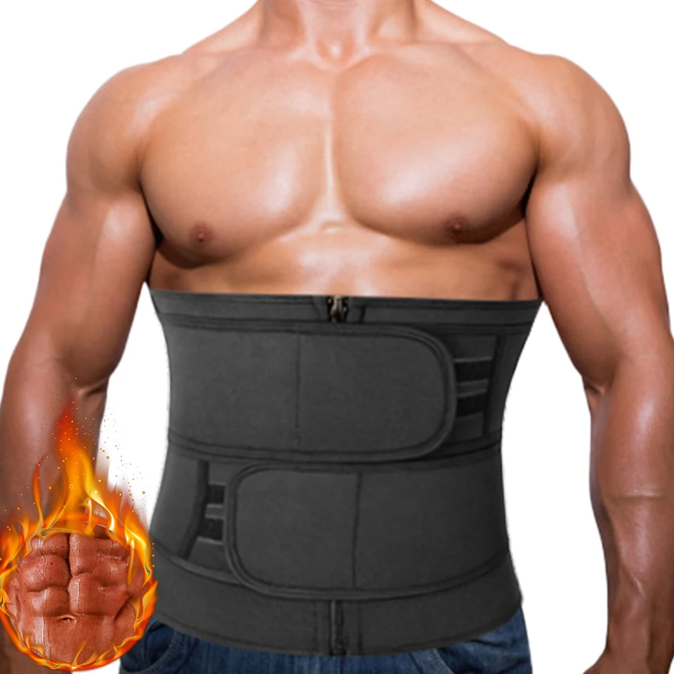 

Mens Waist Trainer Corset Sweat Trimmer Belt Fitness Cincher for Weight Loss Slimming Body Shaper Workout Fajas Modeling Straps