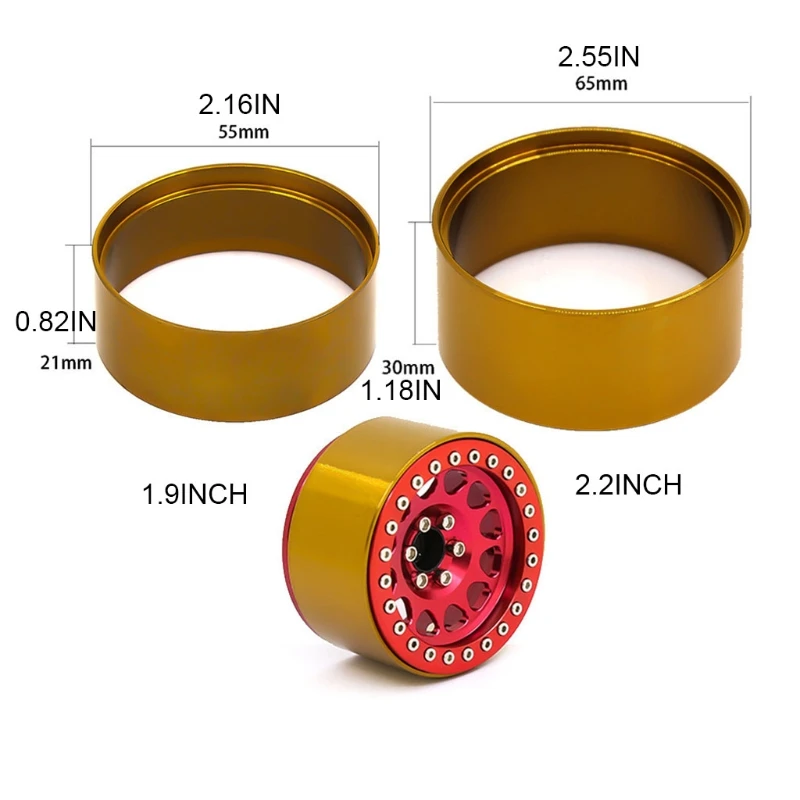 

1.9/2.2 inch RC Car Replacement Hubcap Spare Part RC Part Electric RC Crawler Wheel Ring
