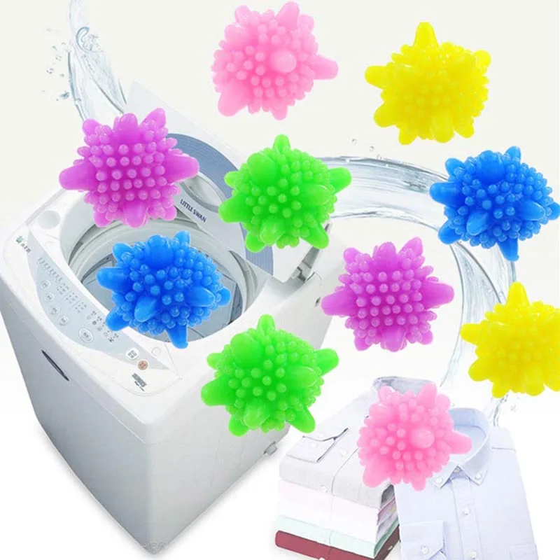 5Pcs/lot Magic Laundry Ball Reusable Tangle-Free Eco-Friendly Scrubbing Balls Softener Starfish Shape PVC Solid Cleaning | Дом и сад