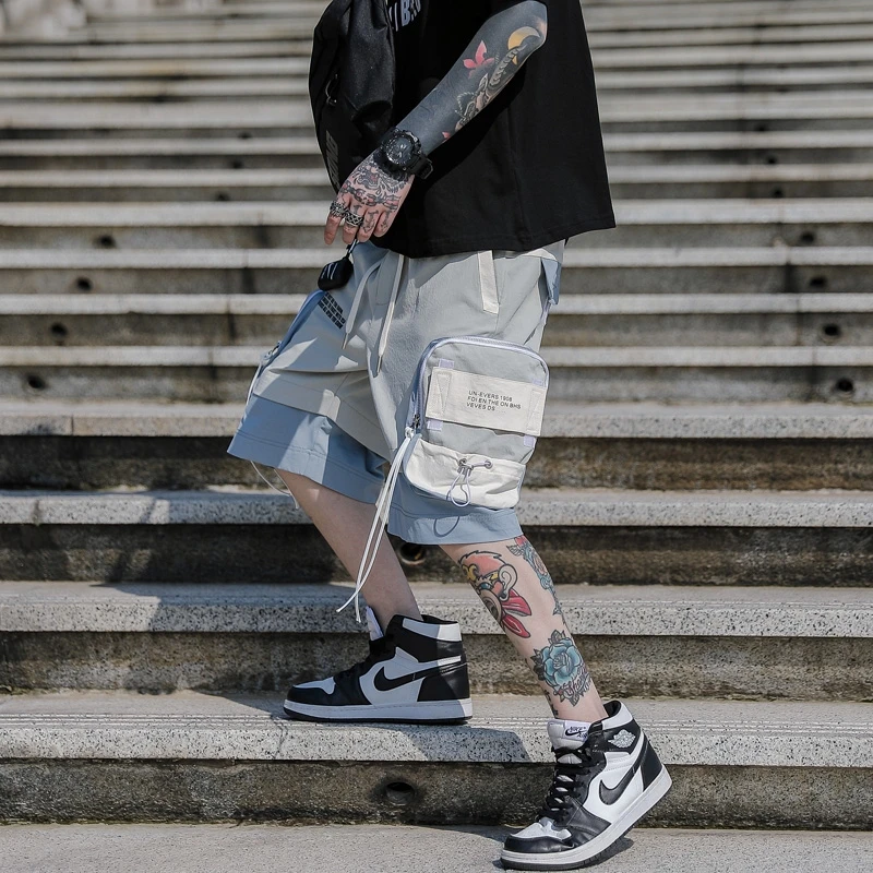 

Mens Streetwear Hip Hop Short Fashion Jogging Shorts Male 2021 Summer Men Bermuda Shorts Knee Length Shorts New Dropshipping