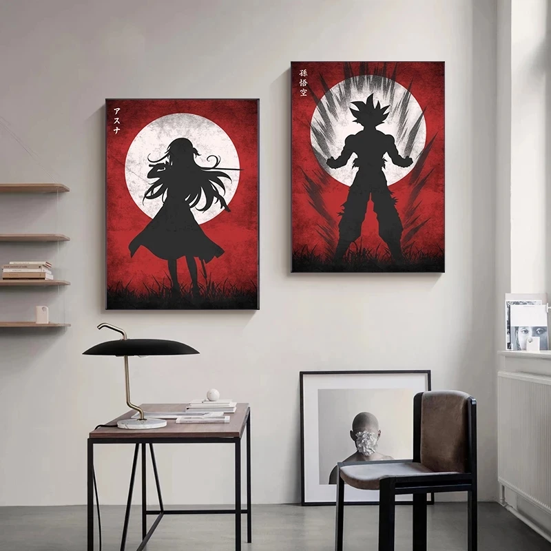 

Canvas Anime Hd Prints Pictures Wall Naruto One Piece Dragon Ball Art Painting Home Decor Modular Poster For Living Room Frame