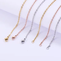 fnixtar 10pcs 40 45 50 55 60cm stainless steel cable chain necklaces 1mm 1 5mm 2mm thickness chain necklaces for womens jewelry