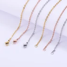 Fnixtar 10 шт. 40 45 50 55 60 см ожерелья-цепочки из нержавеющей стали толщиной 1 мм 1,5 мм 2 мм ожерелья-цепочки для женщин ювелирные изделия