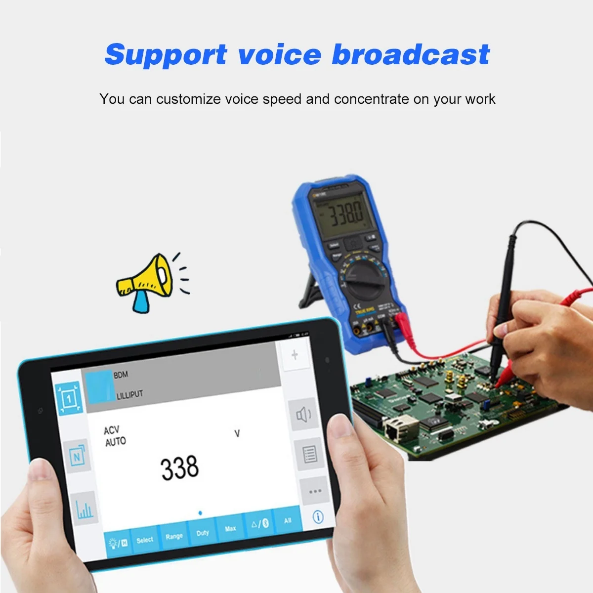 Цифровой Высокоточный мультиметр OWON OW18E с ЖК-дисплеем 1/2 цифр Smart BLE4.0 True RMS