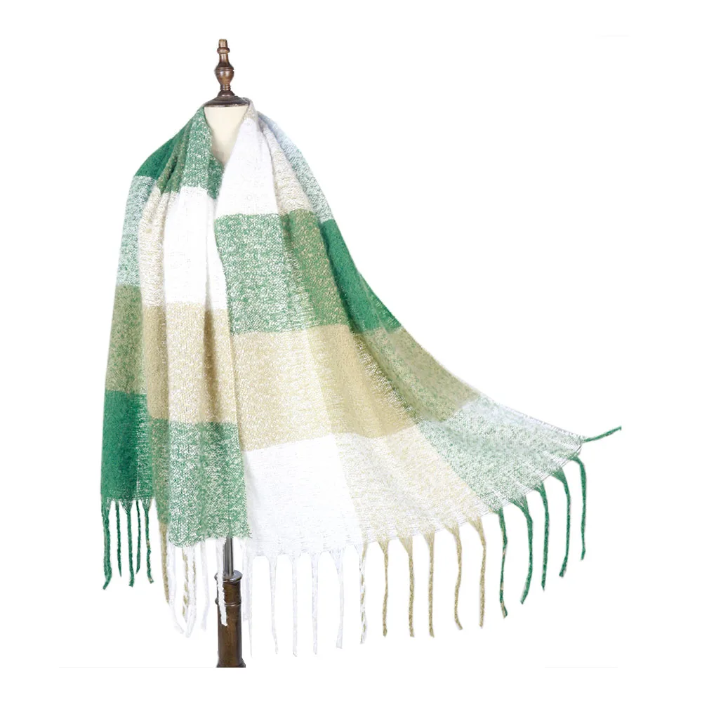 Женский модный шарф мягкая шея теплые длинные шали с кисточками женский зимний в