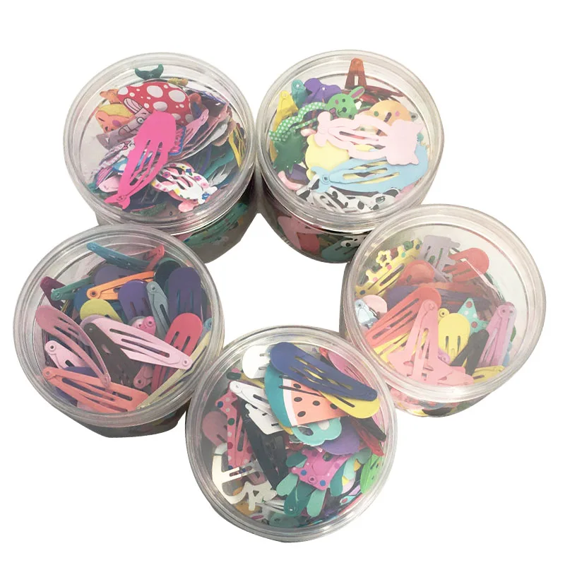 

Kawaii Girls Printed Hair Clips Kids Cute Fruit Hairpins Headwear Water Drop BB Clip Hair Accessories for Women Children Girls