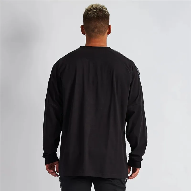 

Spring and Autumn New Men's Clothing Cotton Round Neck Long Sleeve T-shirt Top Jogger Brand Fitness Fashion Patchwork Sportswear