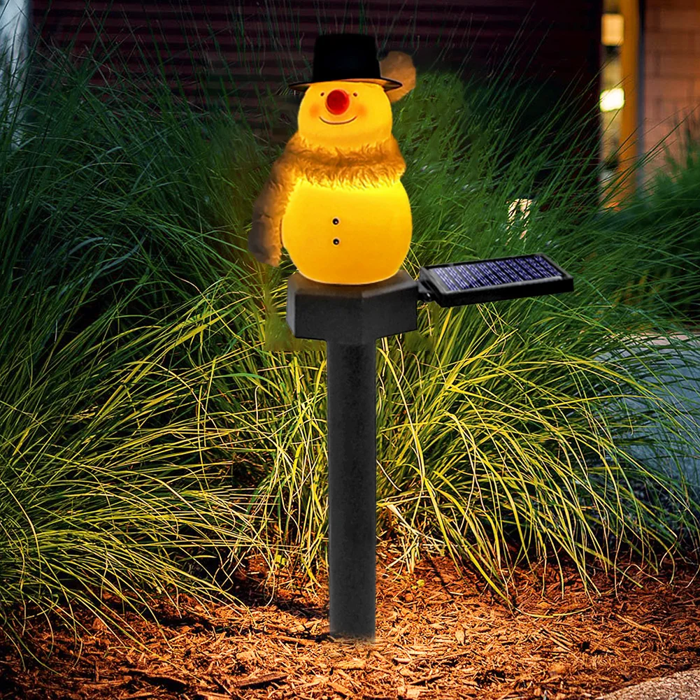 

Christmas Snowman Ground Lamp LED Solar Lawn Lights Outdoor Garden Decoration Solar Power LED Waterproof Easy Installation