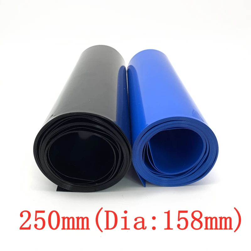 

1M 18650 Lithium Battery Heat Shrink Tube Width 250mm PVC Shrinkable Tubing Film Li-ion Case Cable Sleeve Insulation Sheath Blue