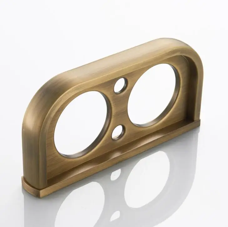 Античный латунный держатель для чашки ванной комнаты двойной строительный полка