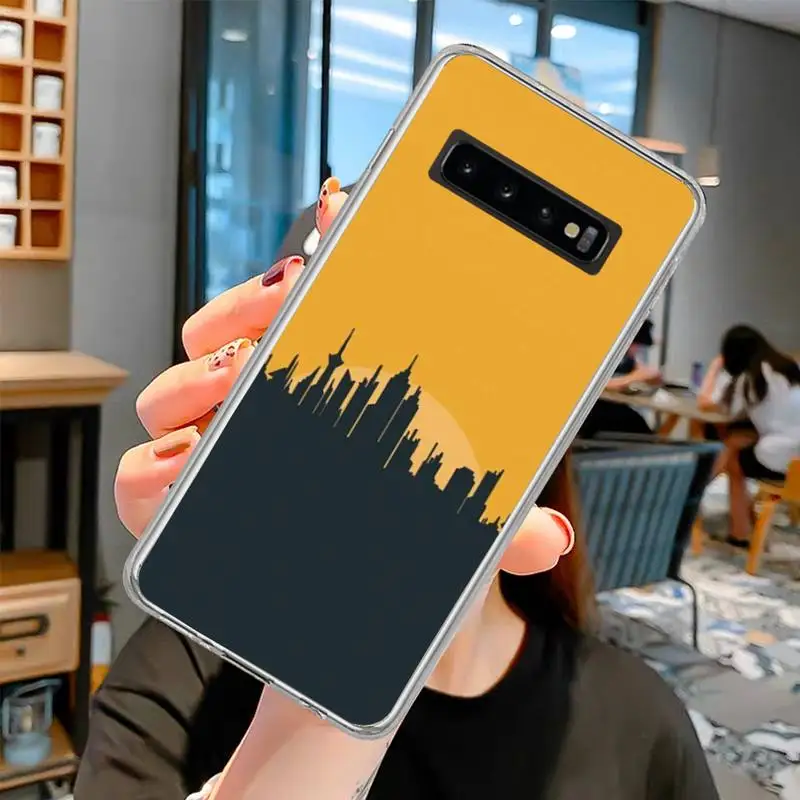 beautiful landscape Phone Case transparent for Samsung S10 plus S10 E(lite) S6 S7 edge S8 S9 Plus Brand