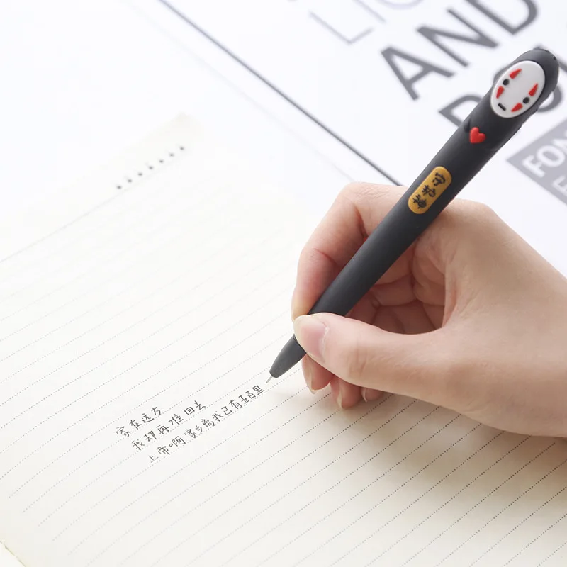 Японские гелевые ручки без лица милые черные чернила 0 38 мм нейтральные рекламные