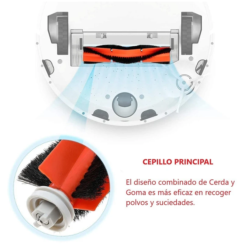 

17PCS Replacement Parts for Xiaomi Roborock S50 S51 S55 S5 S6 Accessories Main Brush Side Brush HEPA Filter and Mop